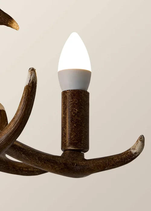 ValueLights Caribou Rustic Antler 3 Way Ceiling Light - One Size Image 4