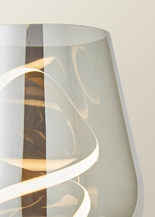 ValueLights Helix Smoked Glass Integrated LED Table Lamp - One Size Image 4
