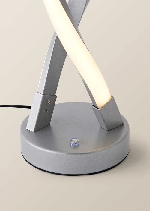 ValueLights Silver Infinity Double Twist Integrated LED Table Lamp - One Size Image 6