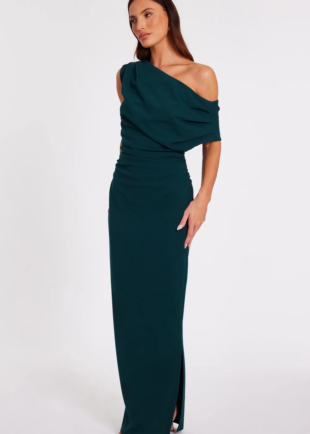 quiz maxi dress Quiz Mocha Long Dress Darcy Satin Maxi Dress Mocha Taupe/ivory Polka