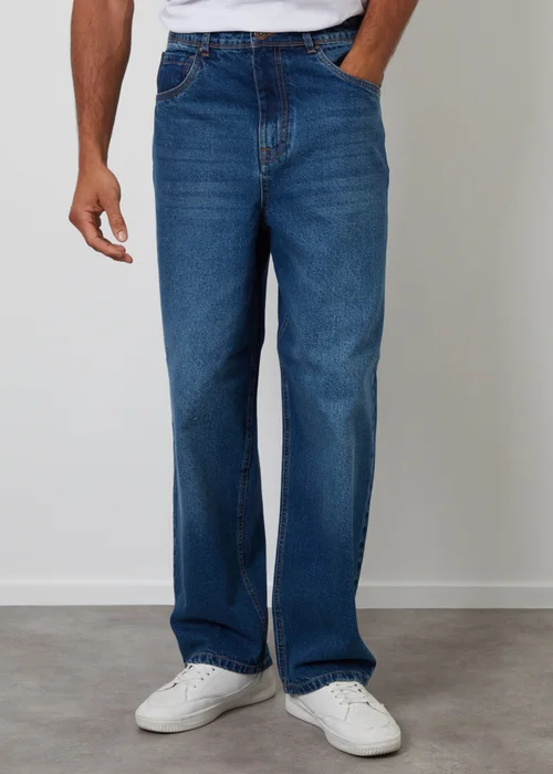 Threadbare Blue Baggy Fit Jeans - 36/L32 Image 1