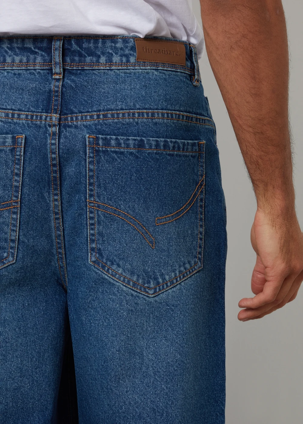 Threadbare Blue Baggy Fit Jeans - 36/L32 Image 4