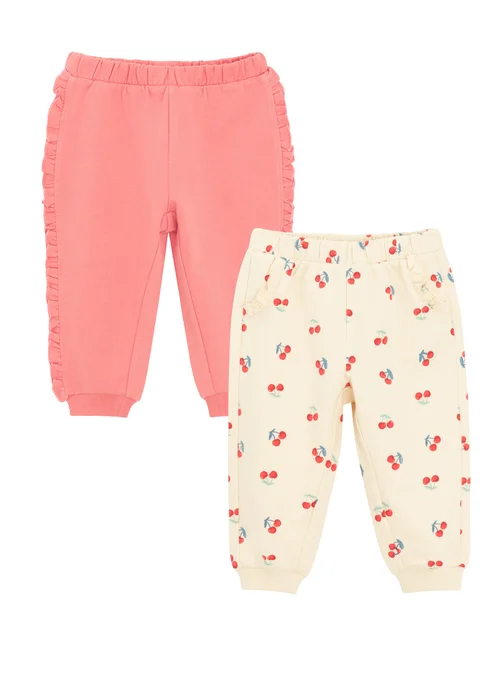 Cool Club Pink 2-Pack Printed Joggers (2-24 mnths) - 2-3 Months Image 1