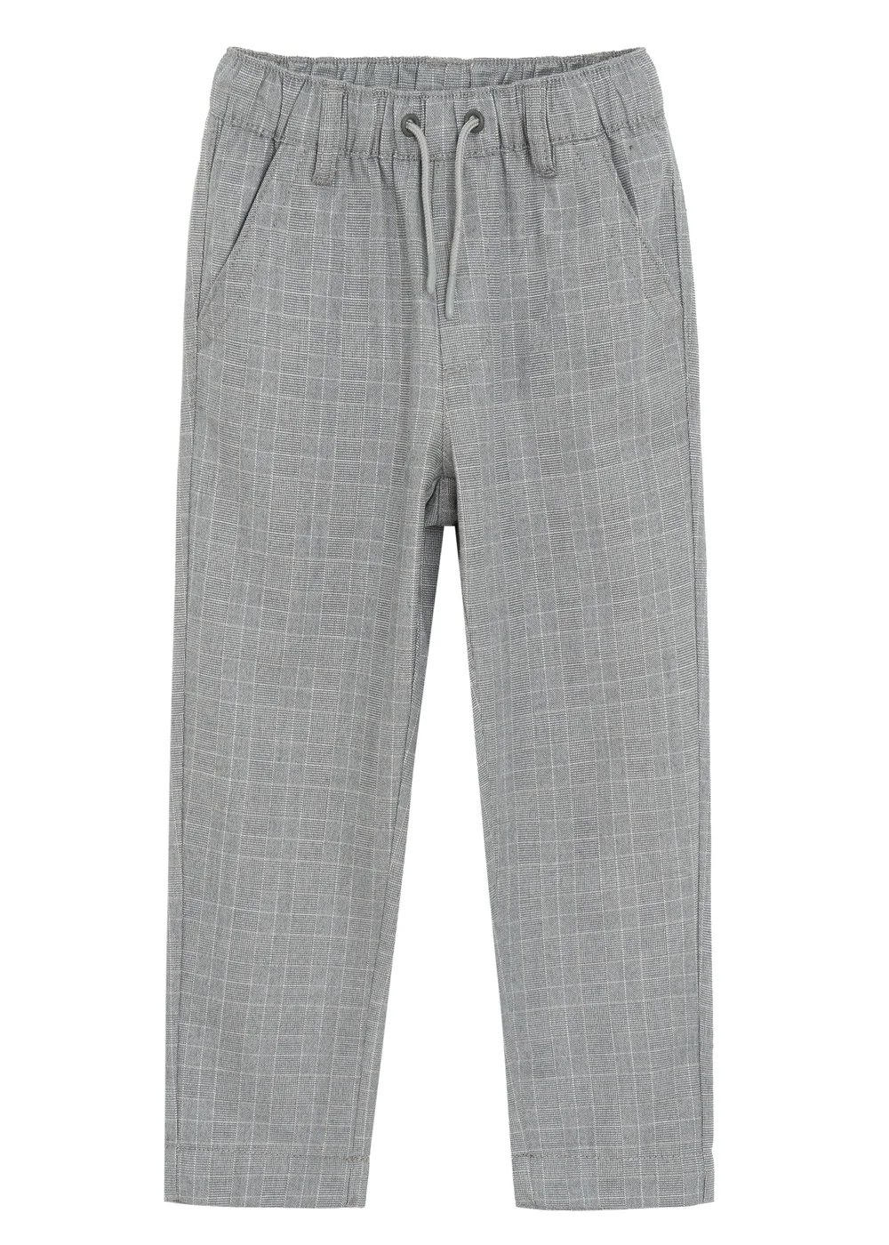 Cool Club Grey Relaxed Straight-Leg Striped Trousers With Drawstring Waist (2-8 yrs) - 8 Yrs Image 1