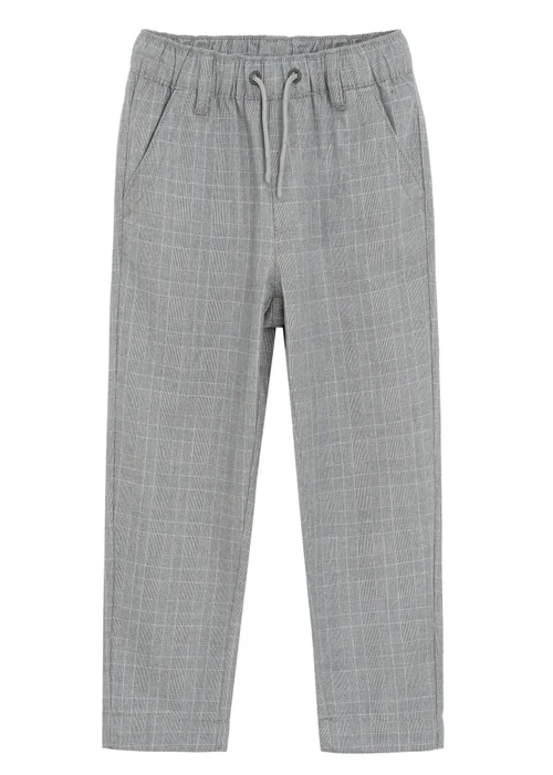 Cool Club Grey Relaxed Straight-Leg Striped Trousers With Drawstring Waist (2-8 yrs) - 8 Yrs Image 1