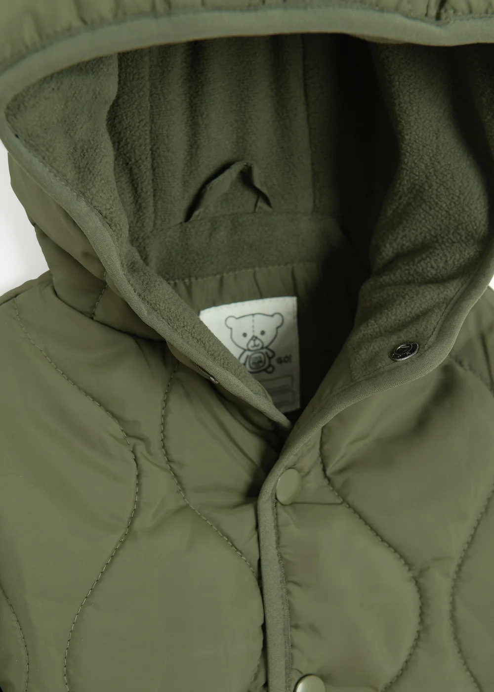 Cool Club Green Quilted Hooded Button-Up Jacket (3-24 mnths) - 9-12 months Image 3