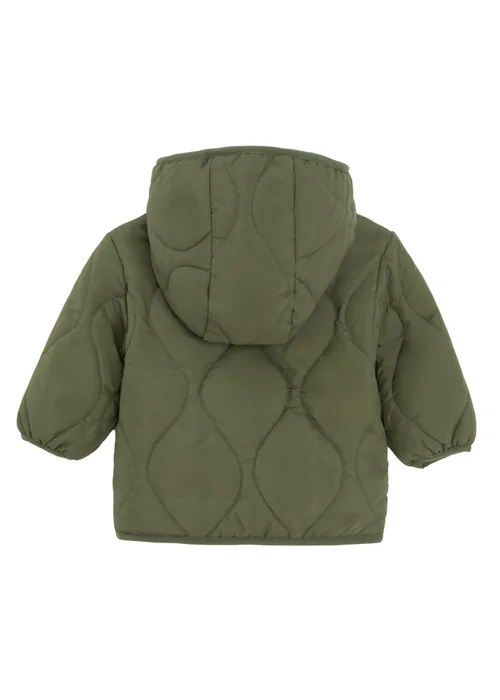 Cool Club Green Quilted Hooded Button-Up Jacket (3-24 mnths) - 9-12 months Image 2