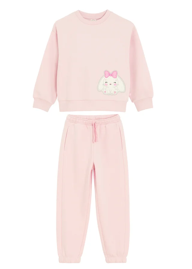 Cool Club Pink 2-Piece Sweatshirt & Jogger Outfit Set (2-8 yrs)