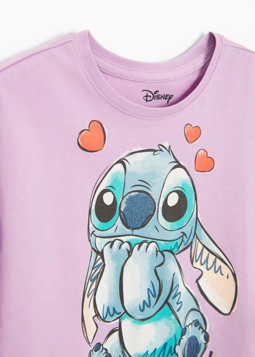 Cool Club Lilac Lilo & Stitch Long Sleeve Printed T-Shirt (3-8 yrs) - 4 Yrs Image 2
