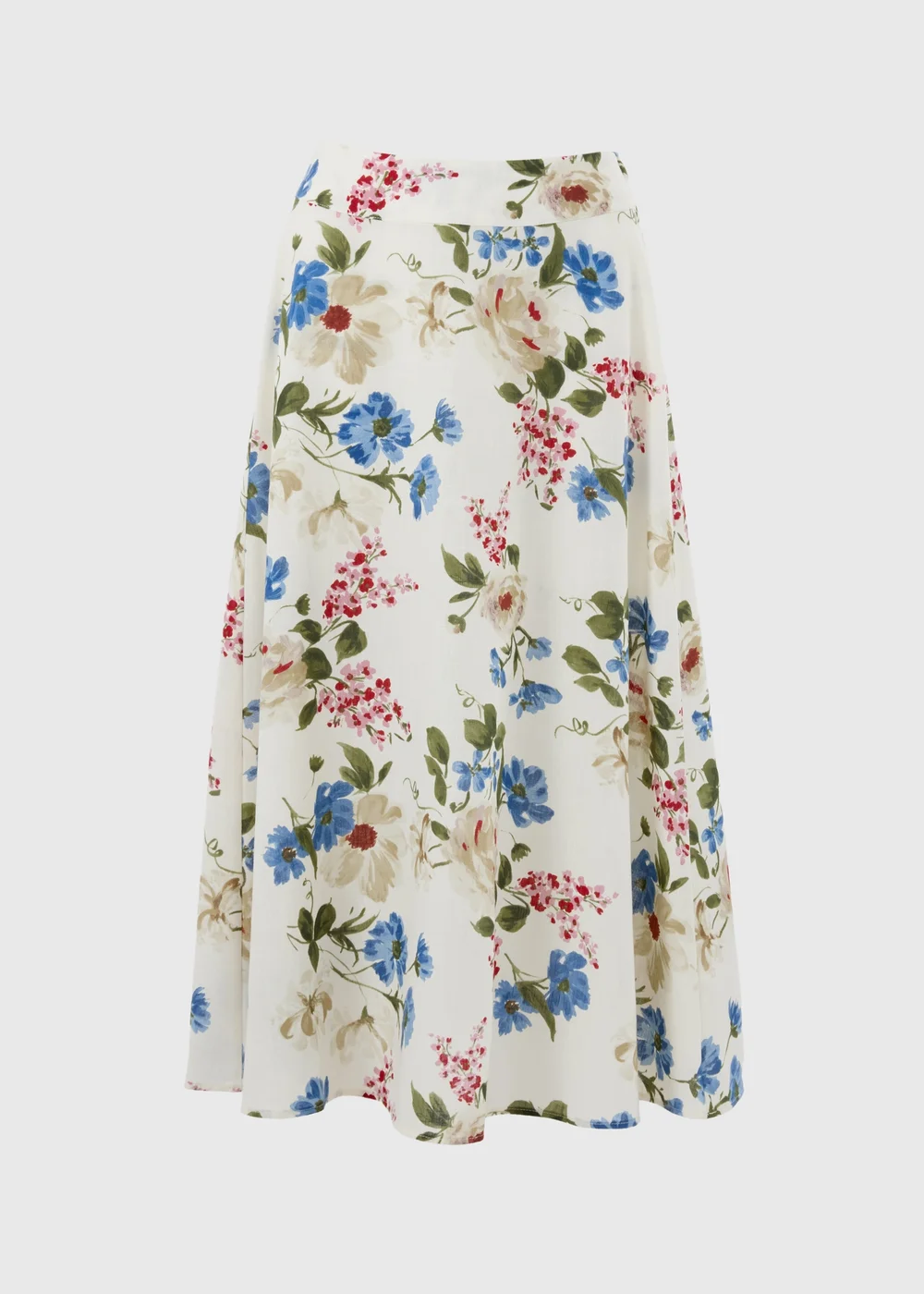 Cream Vintage Floral Midaxi Co Ord Skirt - Size 8 Image 1