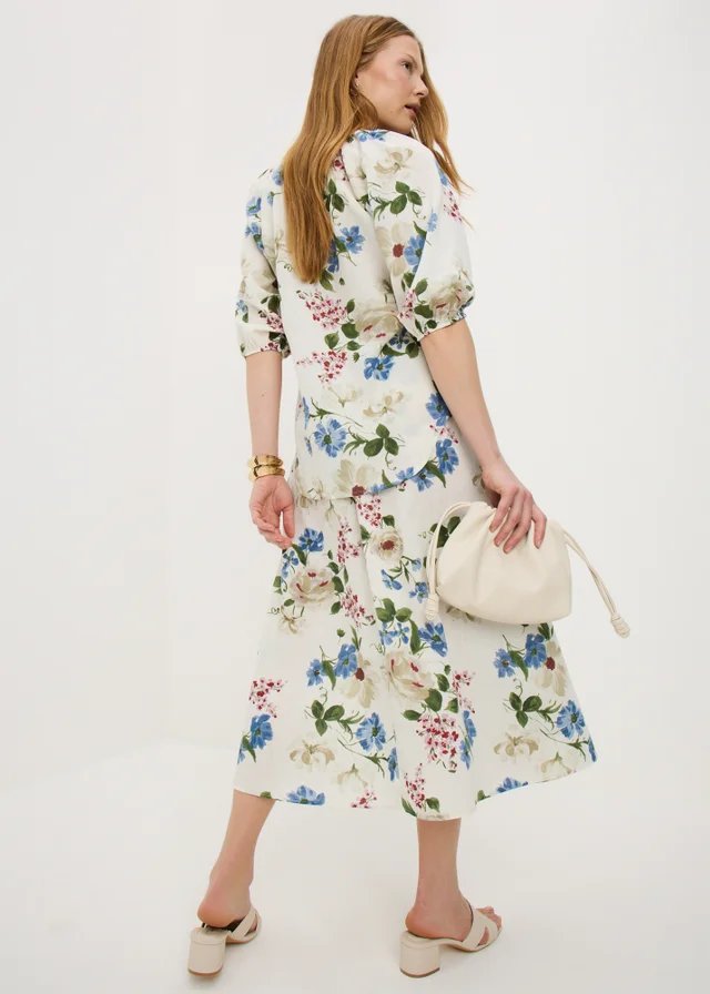 Cream Vintage Floral Midaxi Co Ord Skirt