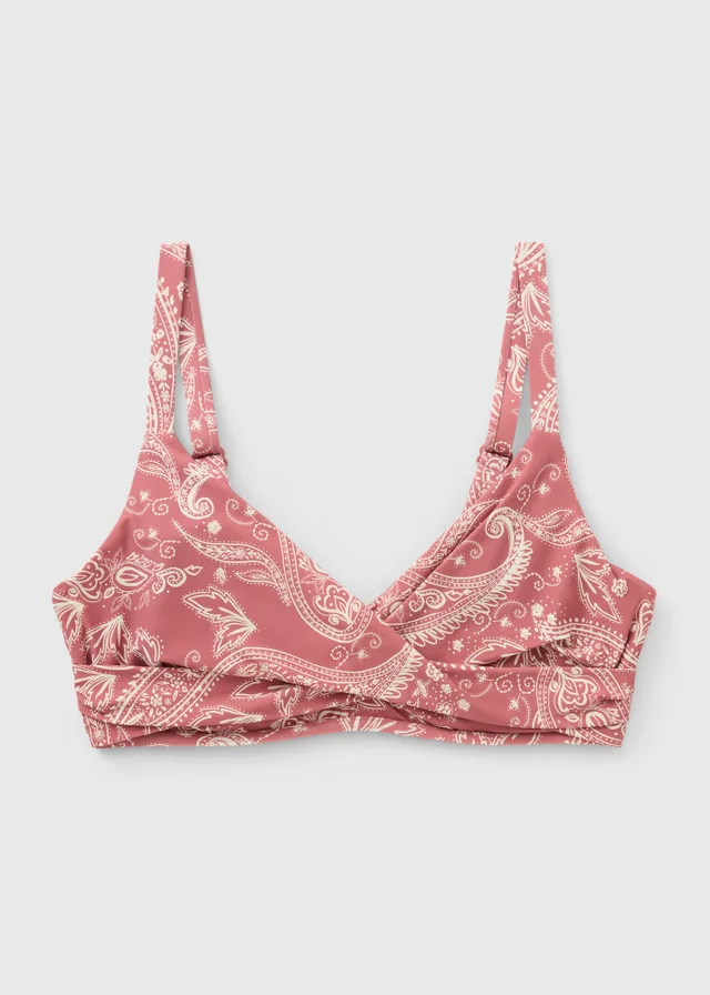 DD+ Rose Paisley Shapewear Bikini Top