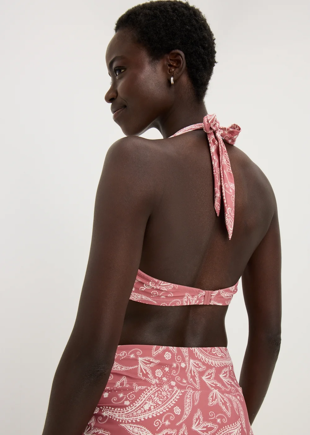 Rose Paisley Shapewear Underwired Bikini Top - 32A Image 2