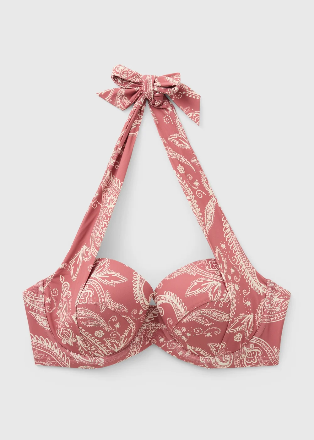 Rose Paisley Shapewear Underwired Bikini Top - 32A Image 3