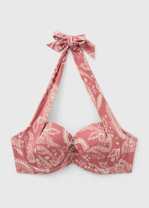 Rose Paisley Shapewear Underwired Bikini Top - 32A Image 3