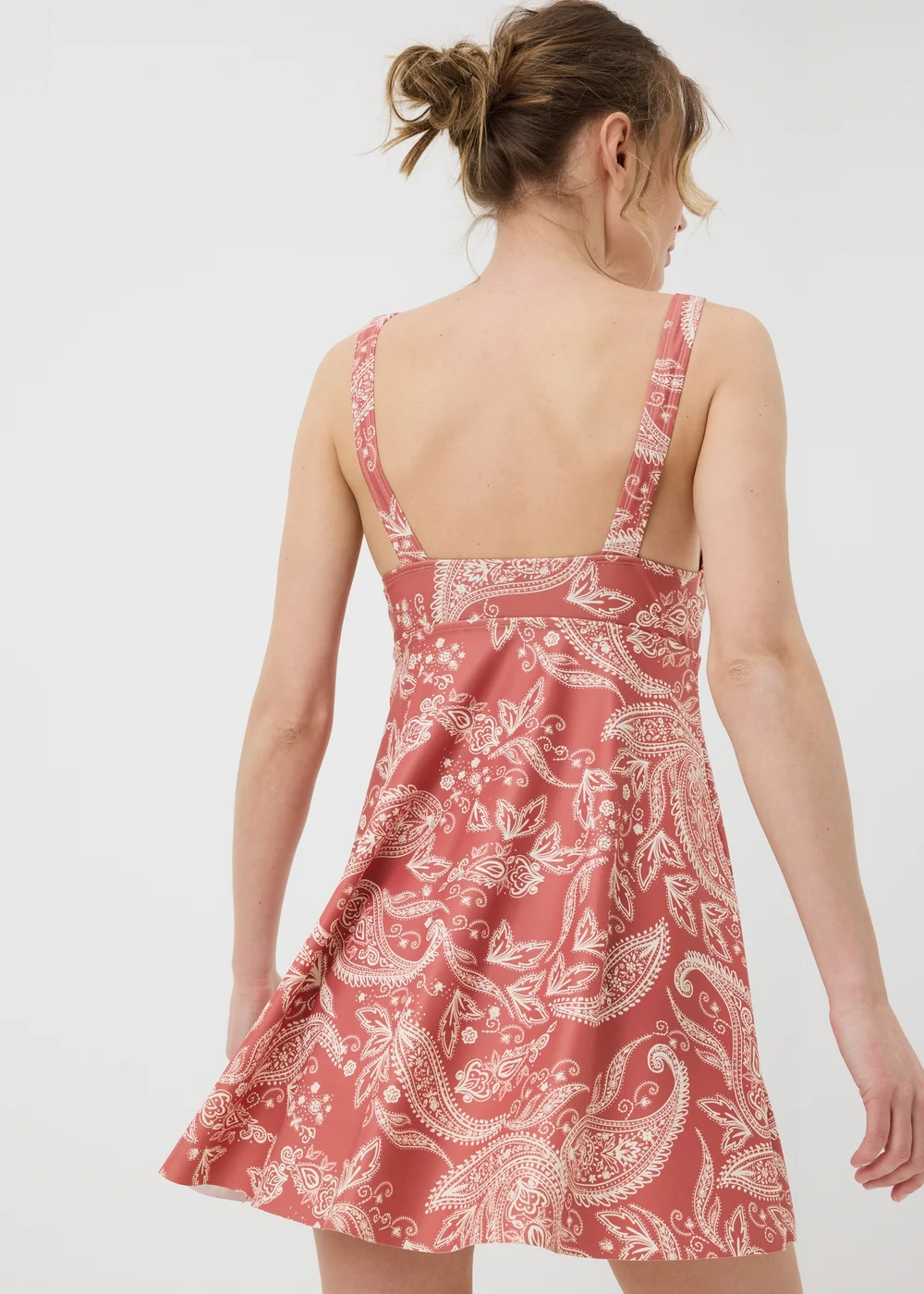 Rose Paisley Shapewear Swim Dress - 28 Image 2