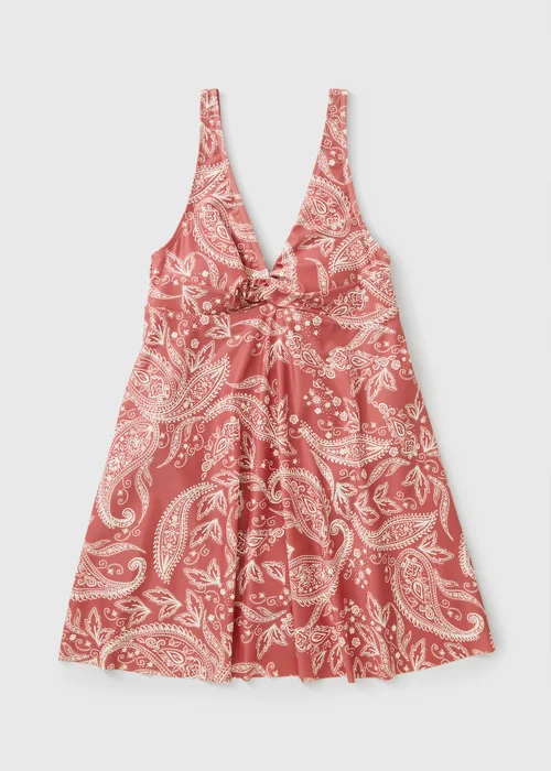 Rose Paisley Shapewear Swim Dress - 28 Image 3
