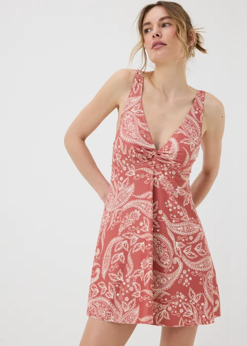 Rose Paisley Shapewear Swim Dress - 28 Image 1