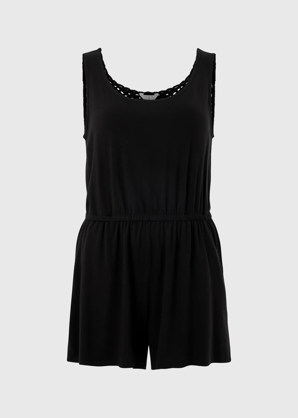 Black Crochet Back Playsuit - L Image 4