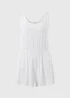 White Crochet Back Playsuit - Small Image 1