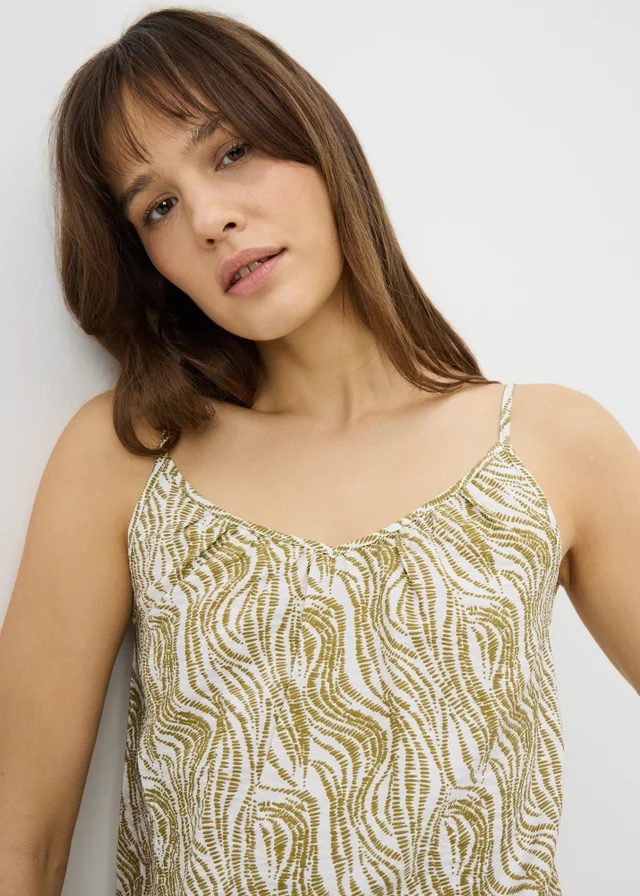 Green Printed Cami Top