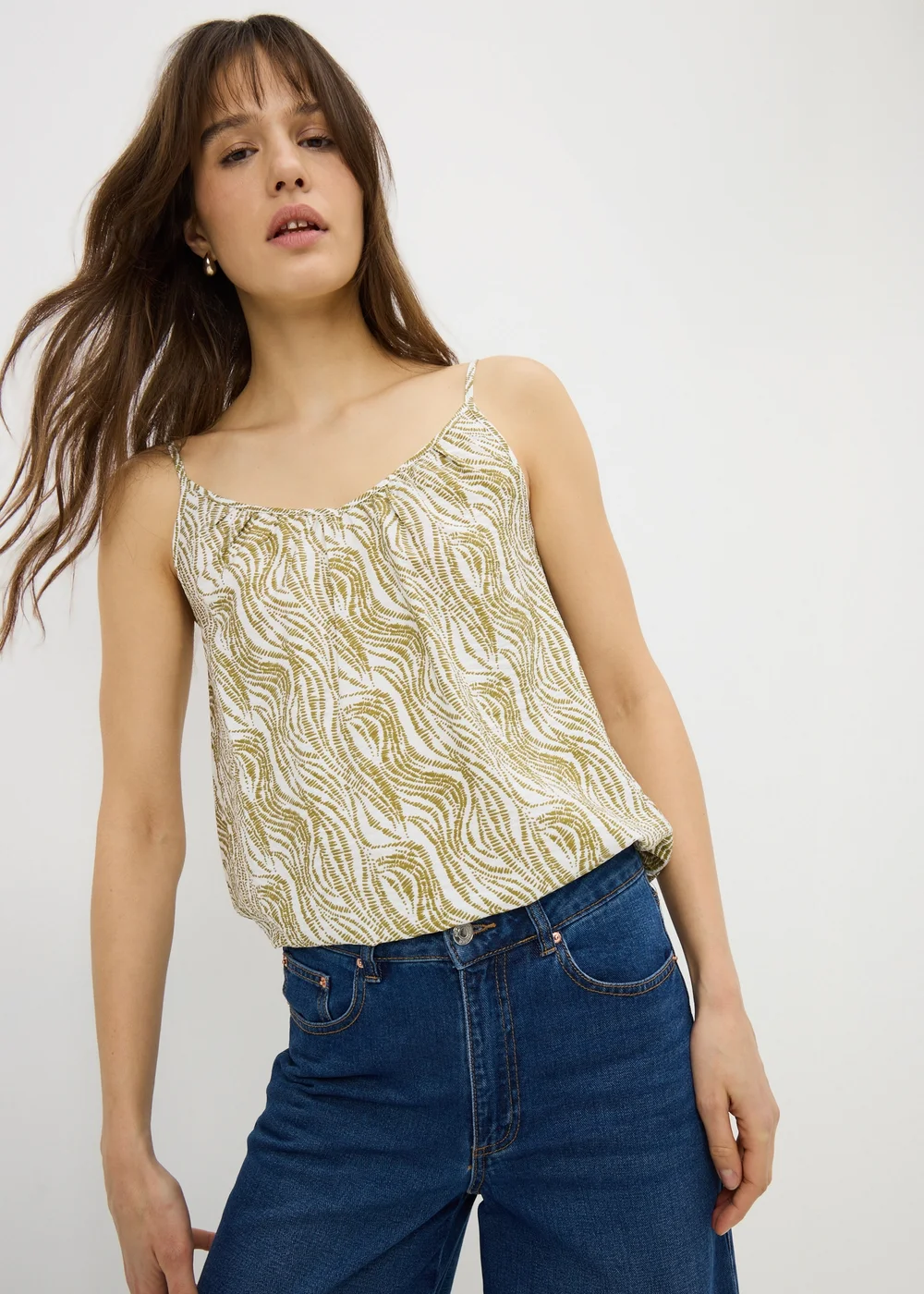 Green Printed Cami Top - 20 Image 1