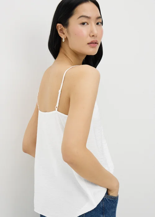Cream Ruched Cami Top - 8 Image 3