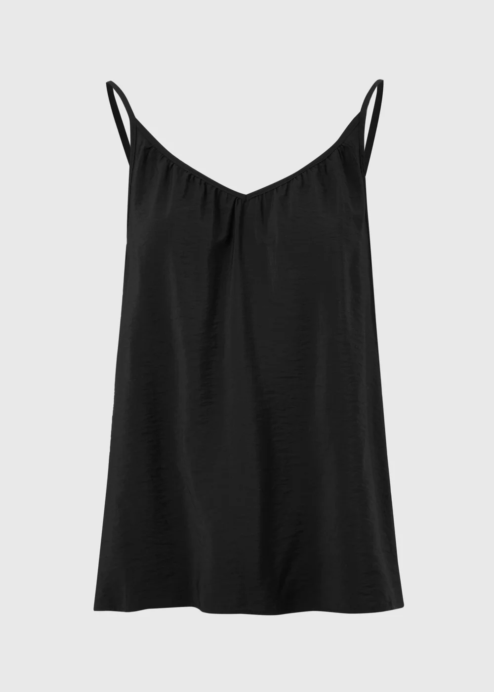 Black Ruched Cami Top - 8 Image 3