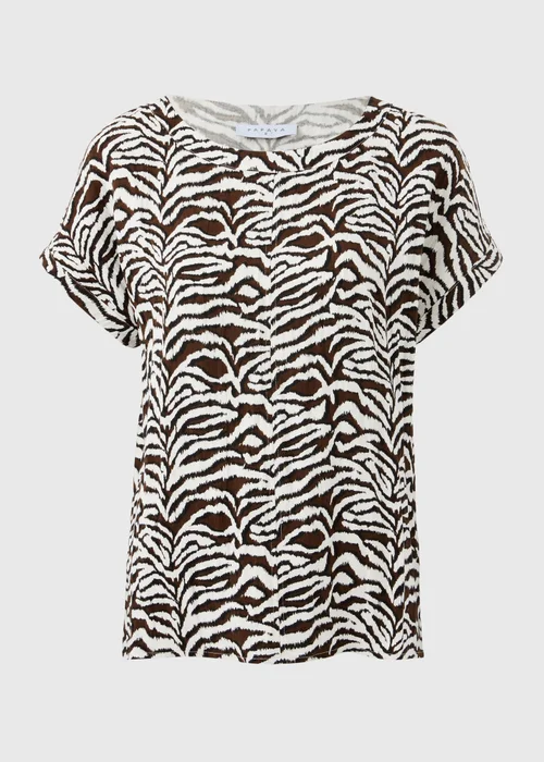 Chocolate Brown Zebra Print Box Top - 8 Image 3