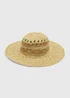 Natural Macrame Floppy Hat - One Size Image 1