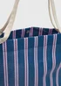 Blue Stripe Mesh Beach Bag - One Size Image 2