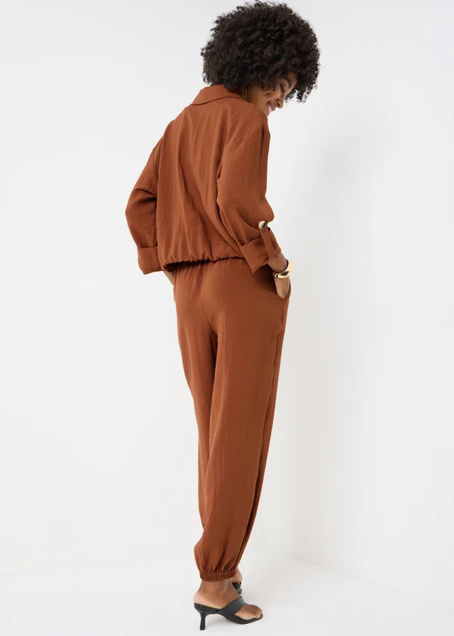 Terracotta Cuffed Co Ord Trousers