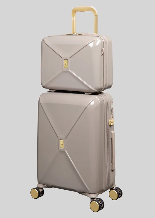 IT Luggage Cream Statuesque High Shine Suitcase - VANITY Image 3