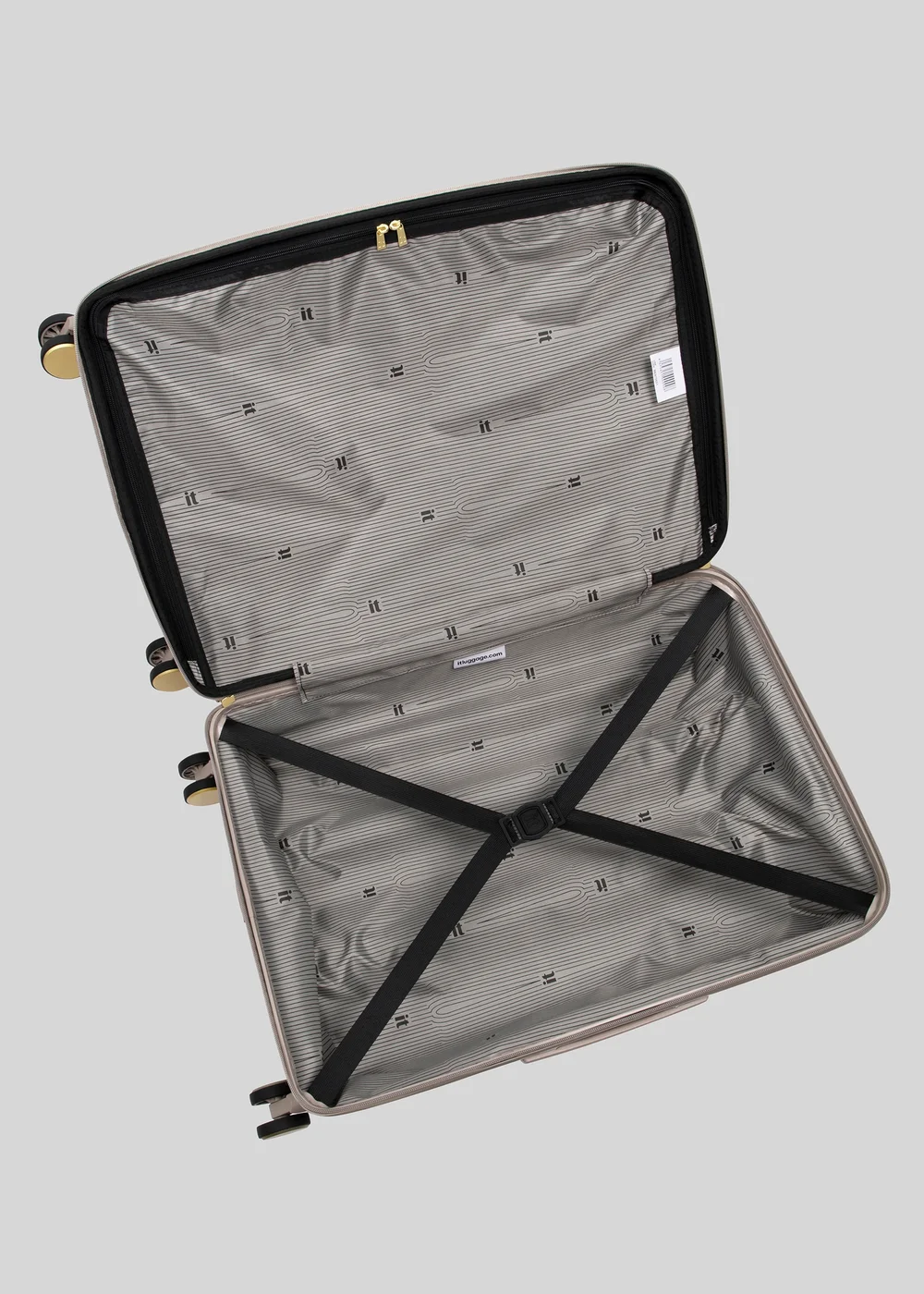 IT Luggage Cream Statuesque High Shine Suitcase - VANITY Image 2