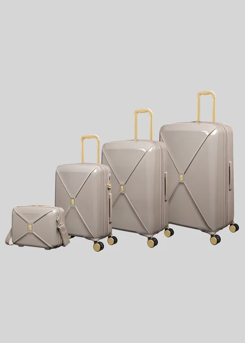 IT Luggage Cream Statuesque High Shine Suitcase - VANITY Image 1