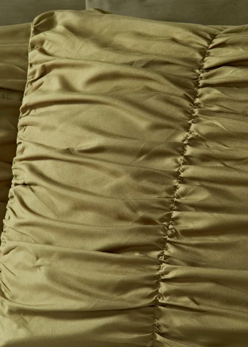 Green Ruched Duvet Set - Super king Image 2