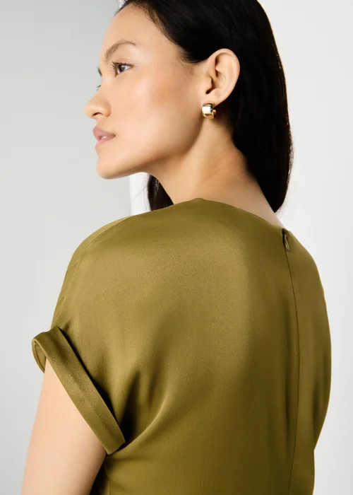 Et Vous Olive Column Midaxi Dress - 8 Image 3