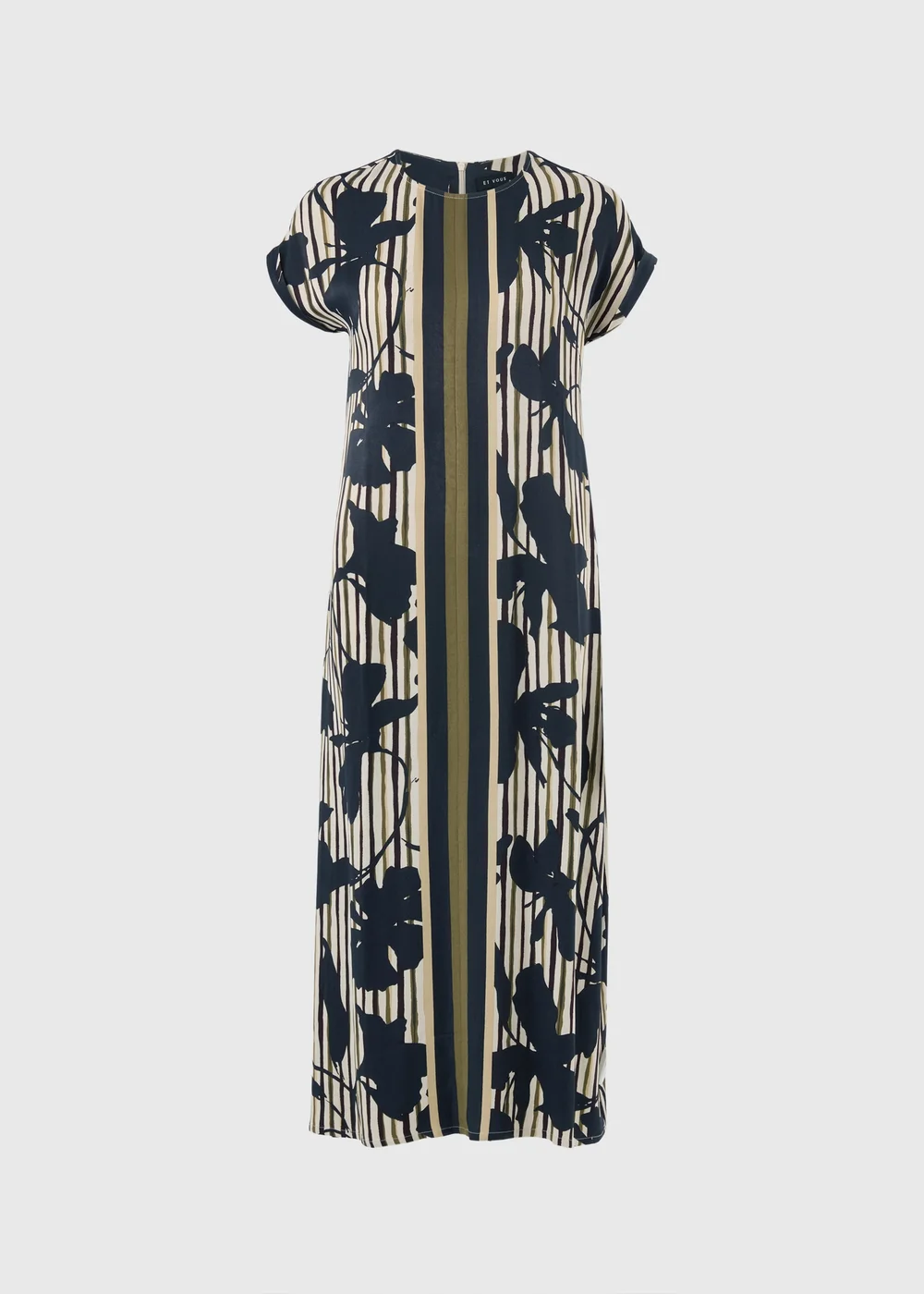 Et Vous Navy Floral Column Midaxi Dress - 8 Image 4