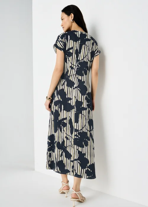 Et Vous Navy Floral Column Midaxi Dress - 8 Image 2