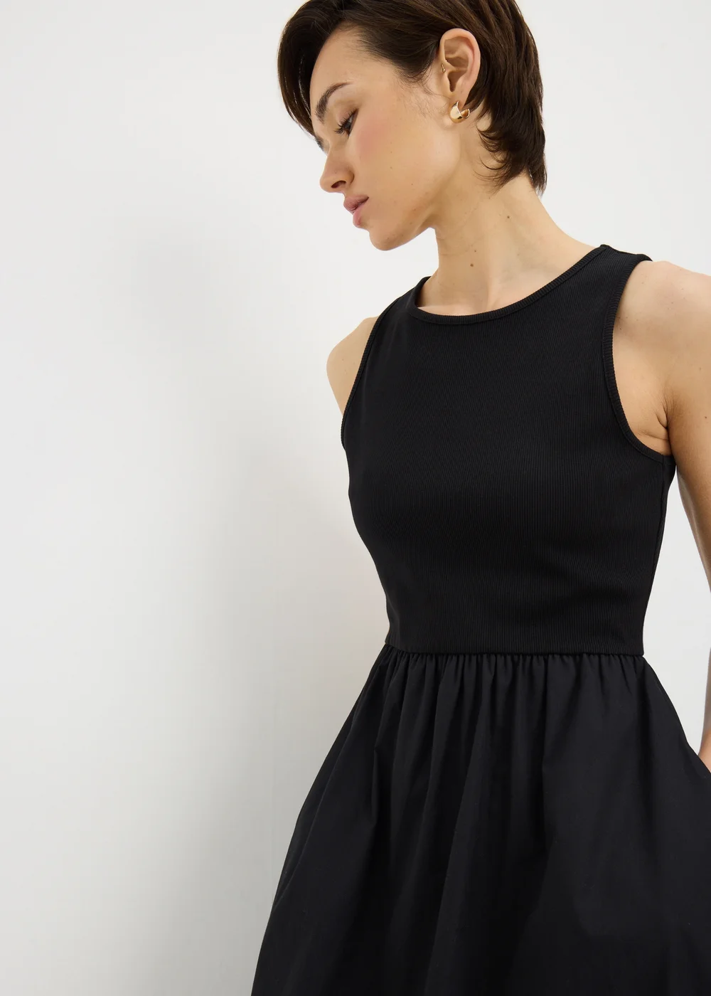 Black 2 in 1 Midi Dress - 22 Image 2