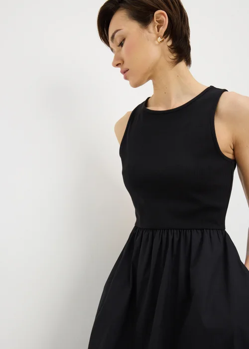 Black 2 in 1 Midi Dress - 22 Image 2