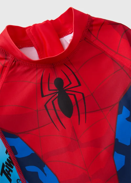 Marvel Spider-Man Boys Red Surf Suit & Hat Set (3mths-5yrs) - 3-6 months Image 2