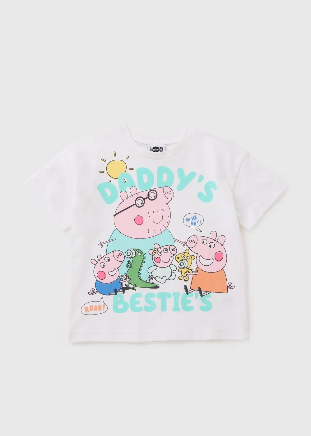 Peppa Pig Kids White Fathers Day T-Shirt (1-5yrs) - 1-1.5 Yrs Image 1