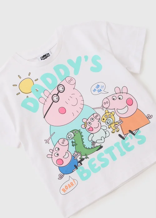 Peppa Pig Kids White Fathers Day T-Shirt (1-5yrs) - 1-1.5 Yrs Image 2