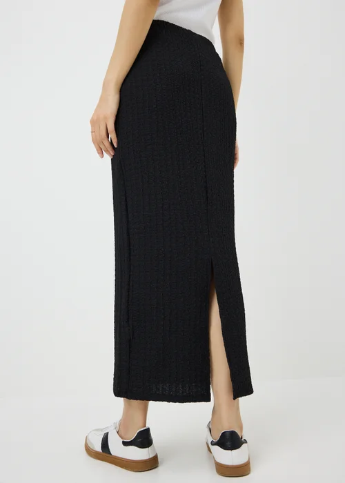 Black Textured Midaxi Skirt - 14 Image 2