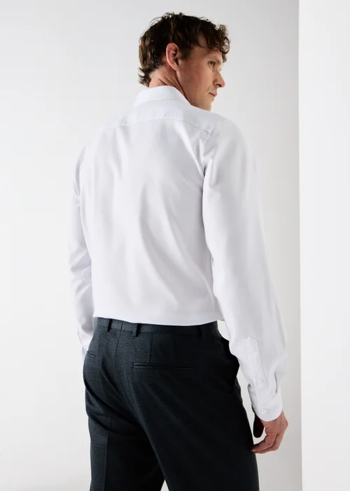 Taylor & Wright White Textured Regular Fit Shirt - S Image 3