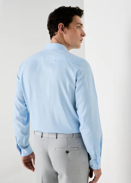 Taylor & Wright Blue Texture Regular Fit Shirt - S Image 4