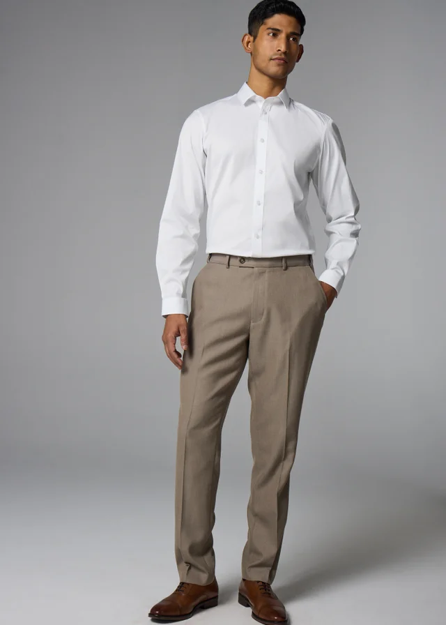 Taylor & Wright White Performance Slim Fit Shirt