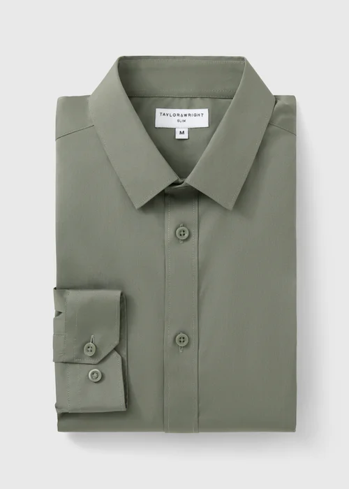 Green Performance Slim Fit Shirt - XL Image 5