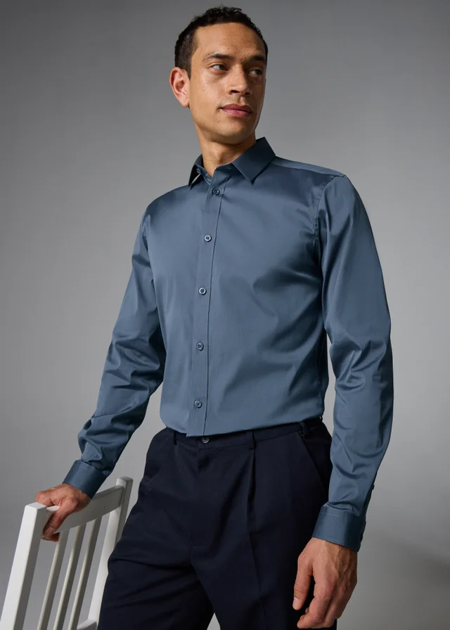 Taylor & Wright Blue Performance Slim Fit Shirt